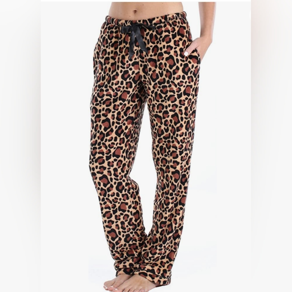 animal print pajama pants size small 4/6